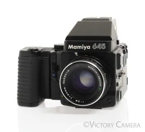 Mamiya 645 Super Medium Format Film Camera w/ AE Prism Finder 80mm Lens Winder