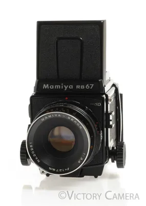 Mamiya RB67 Pro S Camera w/ 127mm f3.8 Lens 120 Back WLVF -Good Seals- [EX ]