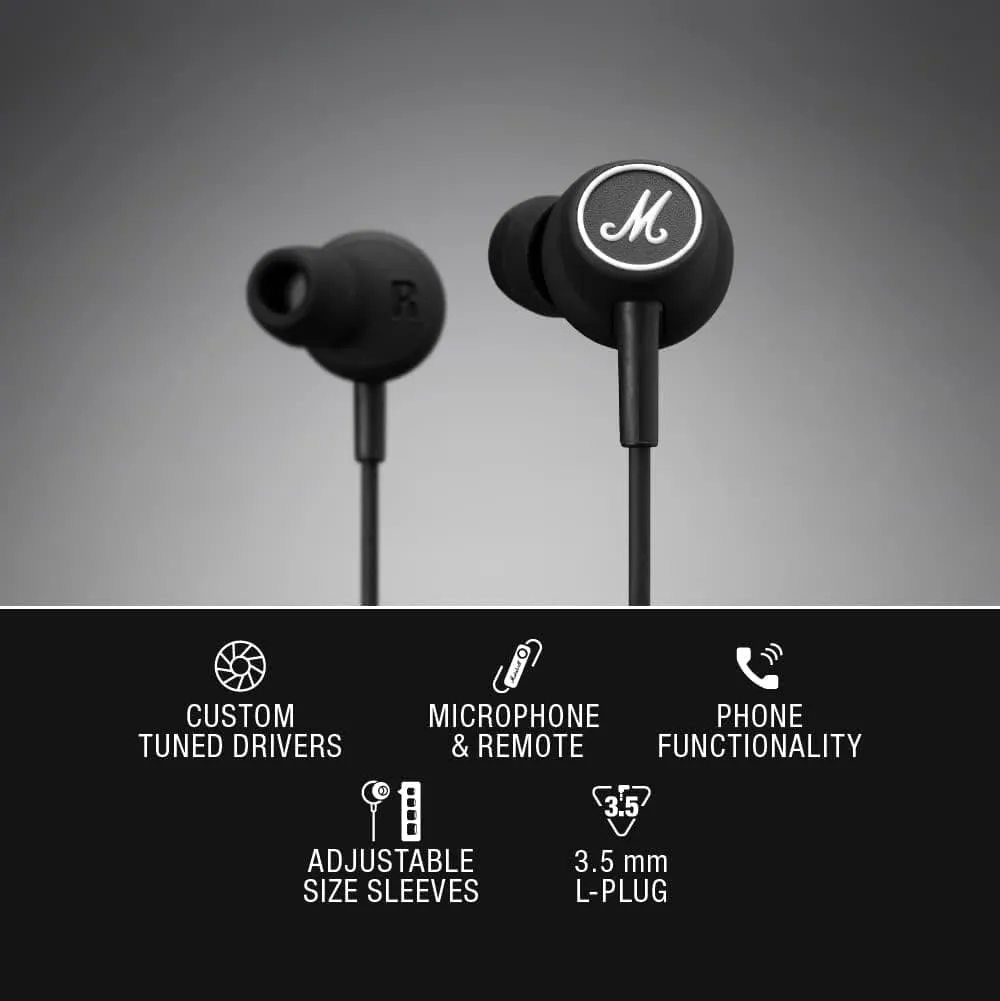 Marshall Mode In-Ear Earphones - Black