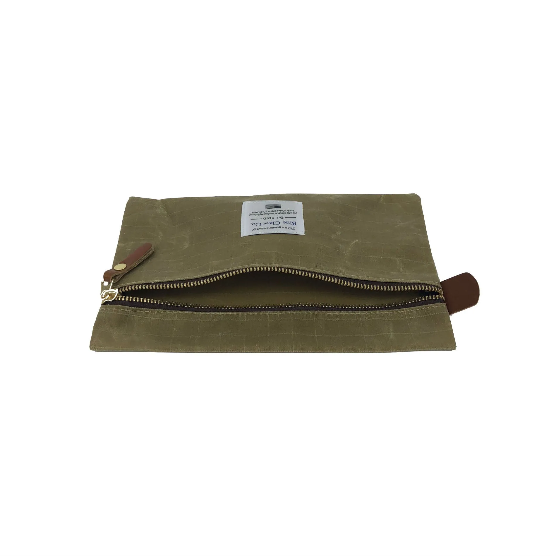 Menara Gridwax Zip Pouch, Tan