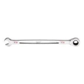 Milwaukee 9/32 in. X 9/32 in. 12 Point SAE Ratcheting Combination Wrench 5.57 in. L 1 pc