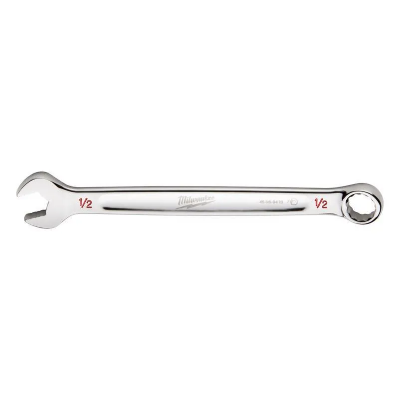 Milwaukee Max Bite 1/2 in. X 1/2 in. 6 and 12 Point SAE Combination Wrench 1.14 in. L 1 pc