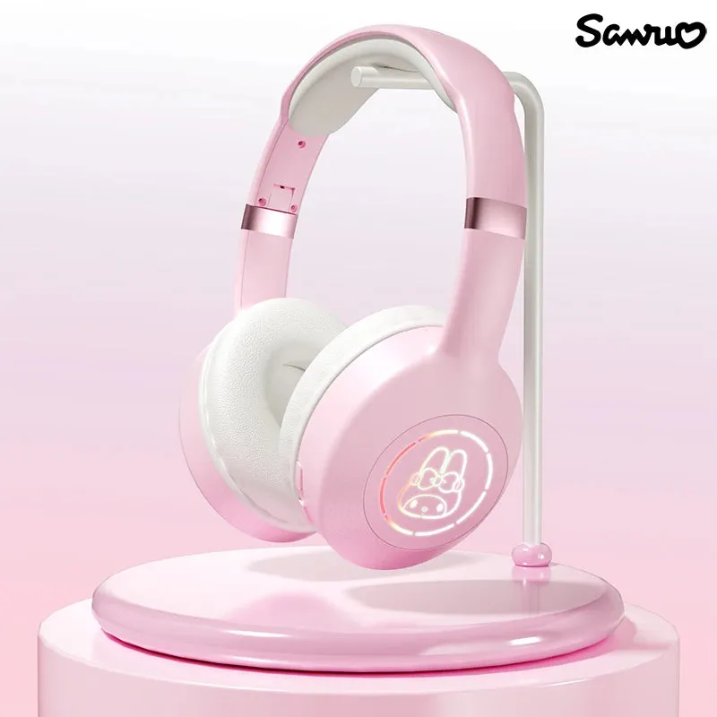 Miniso  EM-368 Bluetooth 5.2 Headphone Stereo Sound Wireless Earphones with RGB Light Headsets Kuromi Melody Hello Kitty