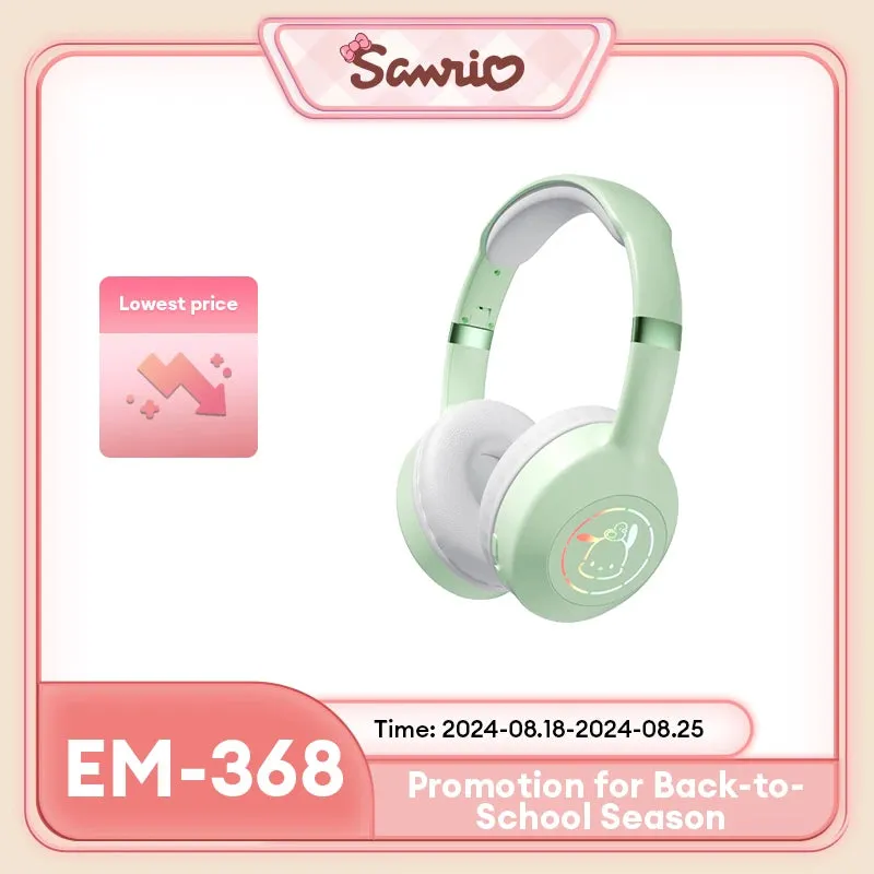 Miniso  EM-368 Bluetooth 5.2 Headphone Stereo Sound Wireless Earphones with RGB Light Headsets Kuromi Melody Hello Kitty