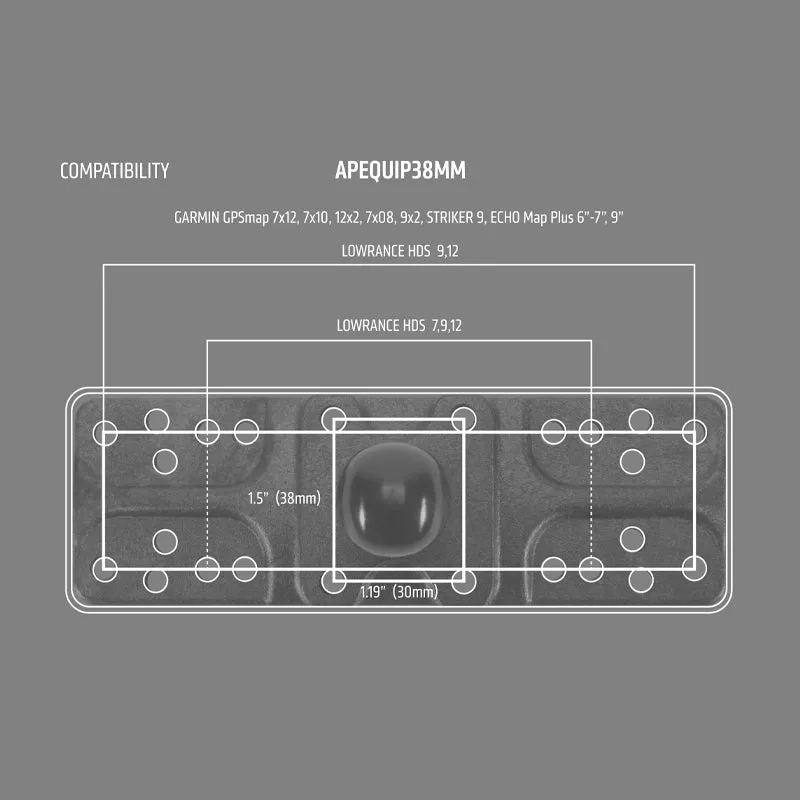 Mounting Plate - 38mm (1.5 inch) Ball Compatible