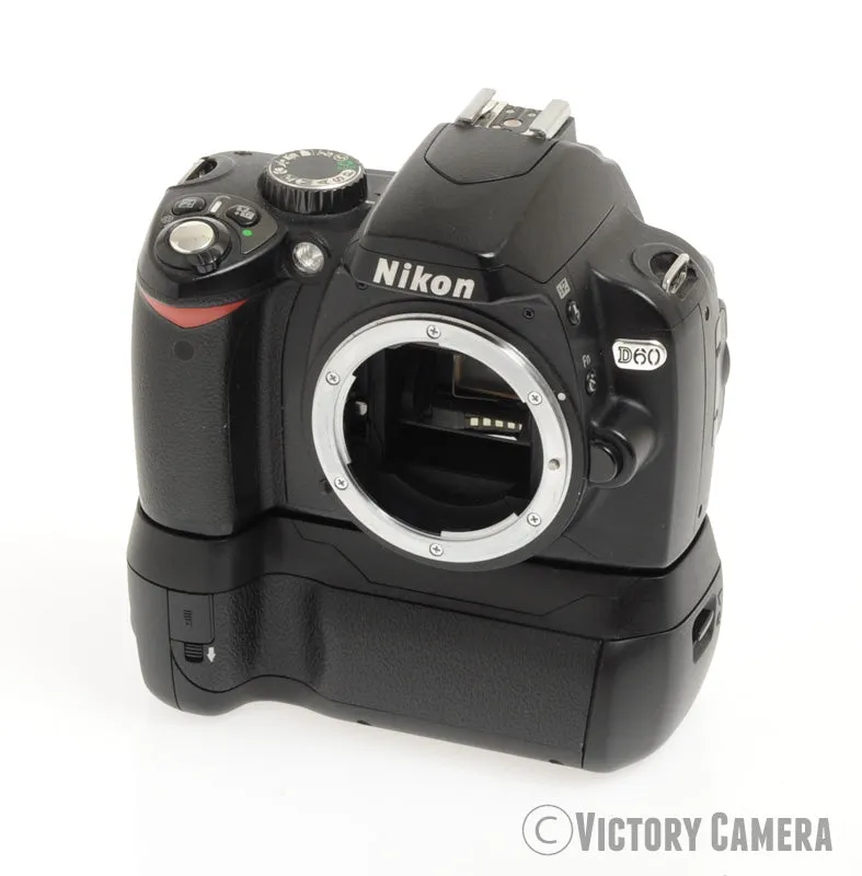 Nikon D60 10.2MP Digital SLR Digital Camera Body w/ Grip ~Low Shutter Count-