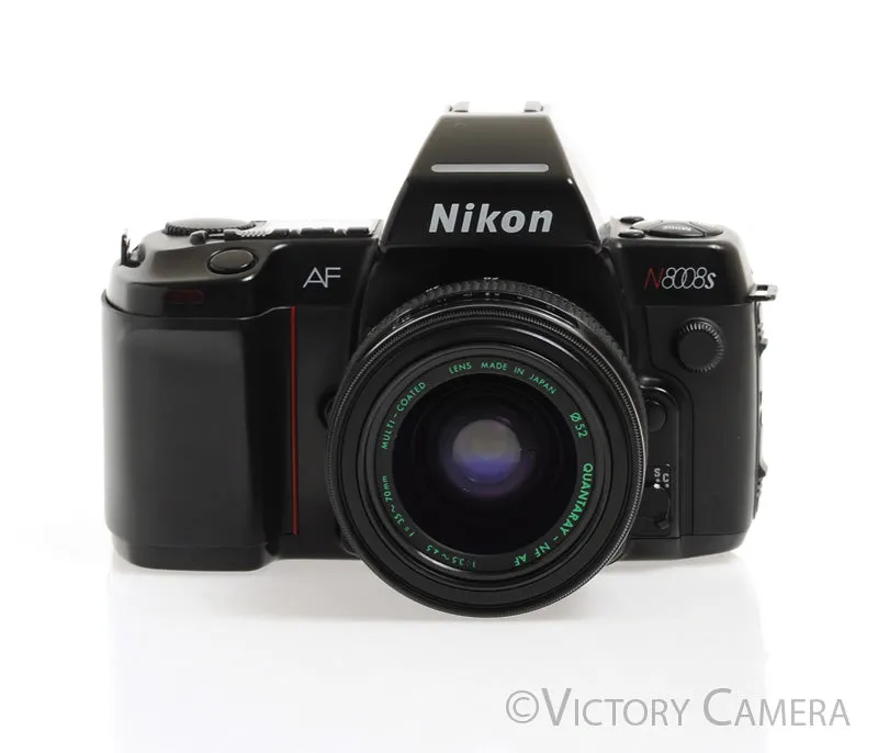 Nikon N8008s AF SLR 35mm Film Camera w/ 35-70mm Zoom Lens MF-21 Data Back