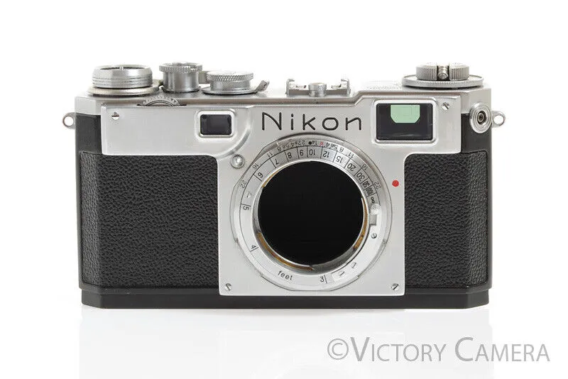 Nikon S2 Chrome 35mm Rangefinder Camera Body (only) -As is, Parts/Repair-