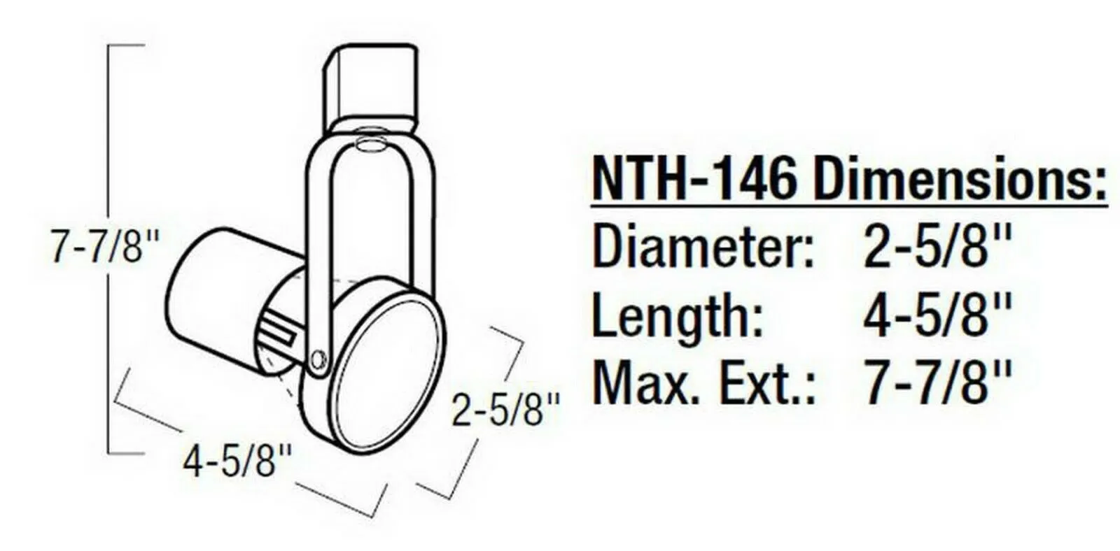 Nora NTH-146 Three Light PAR20 Gimbal Ring Track Kit with End Feed Cord and Plug in White Finish