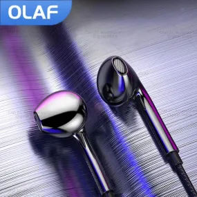 OLAF Bass-Enhanced Waterproof Earphones: Crystal-Clear Sound & Secure Fit