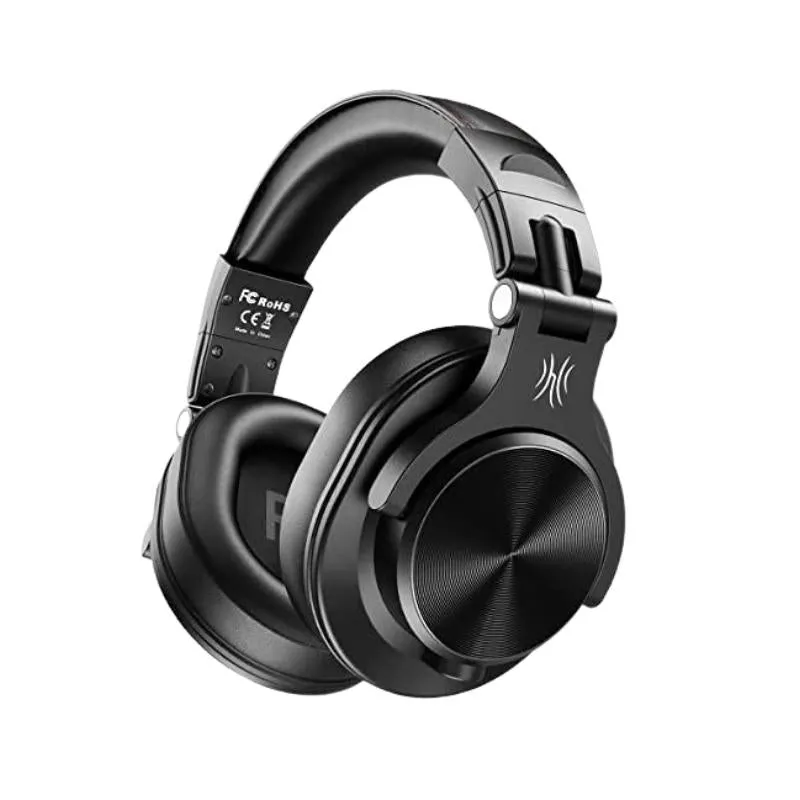 OneOdio A70 Wired & Wireless Bluetooth 5.0 Headphones with Hi-Res Audio, 72 Hours of Playback, Over-Ear Foldable & Comfortable Design, and 6.35mm & 3.5mm Jack for Music Playing, Professional DJI, and Gaming