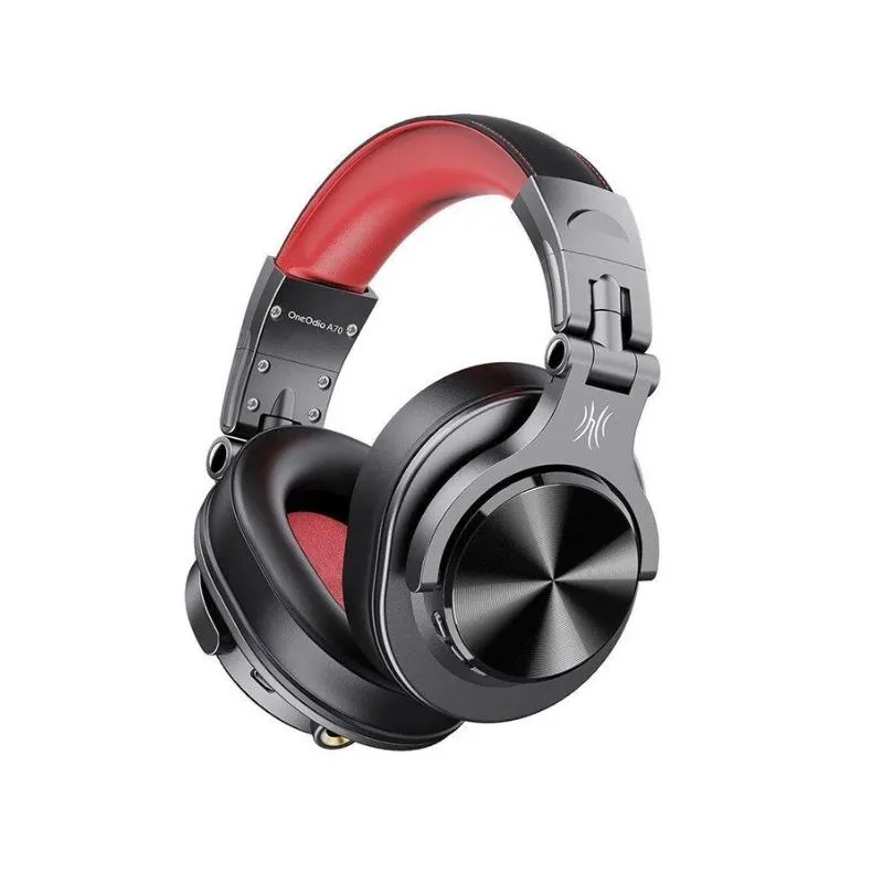 OneOdio A70 Wired & Wireless Bluetooth 5.0 Headphones with Hi-Res Audio, 72 Hours of Playback, Over-Ear Foldable & Comfortable Design, and 6.35mm & 3.5mm Jack for Music Playing, Professional DJI, and Gaming