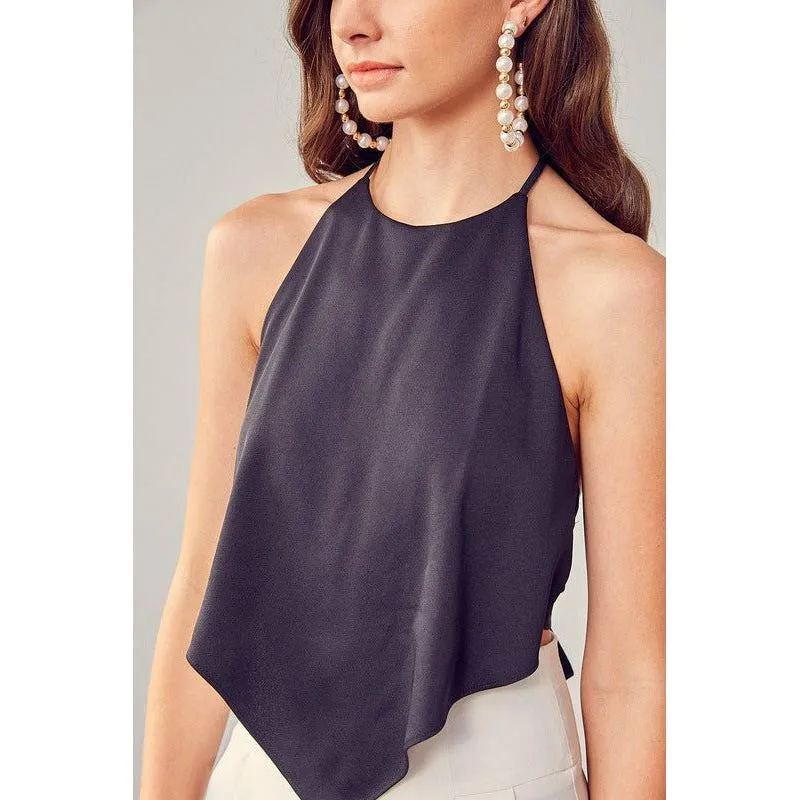 OPEN BACK TIE BOW TOP