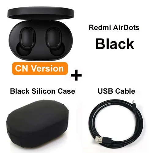 Original Xiaomi Redmi Airdots Xiaomi Wireless earphone Voice control Bluetooth 5.0 Noise reduction Tap Control