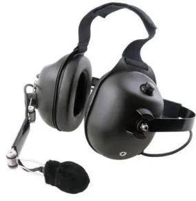 Pryme HDS-EMB-00 Black Dual Earmuff Headset, Fits Icom