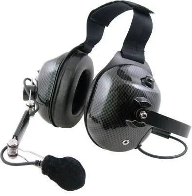 Pryme HDS-EMC Carbon Fiber Dual Earmuff Headset, Fits Icom