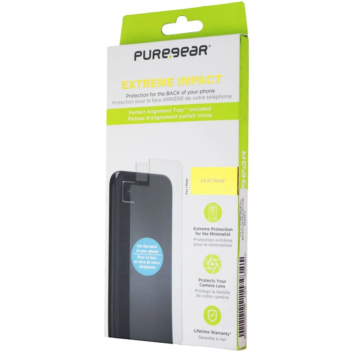 PureGear Extreme Impact Back of The Phone Protector for LG G7 ThinQ - Clear