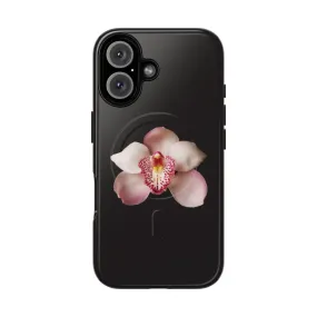 "Vibrant Cymbidium Orchid Floral Phone Case - Magnetic Tough Cover"