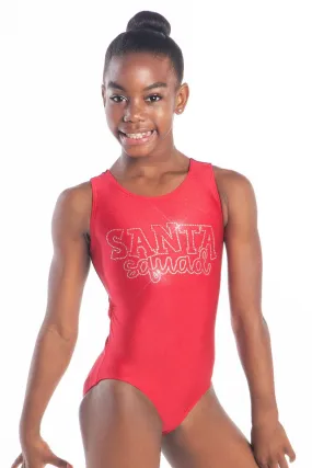 Santa Squad Twinkle Open Back Leotard