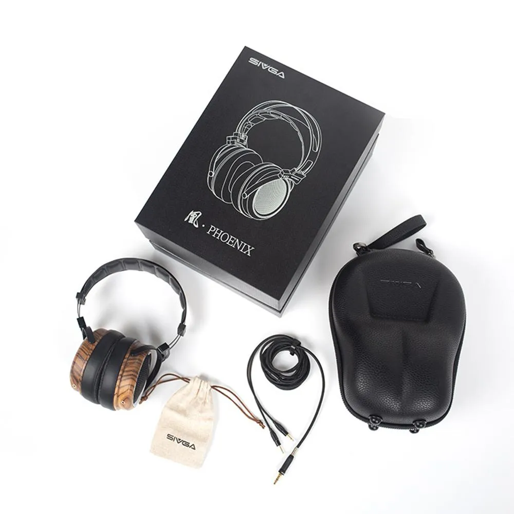 SIVGA PHOENIX Over Ear Open Back Zebra Wood Dynamic/Moving-coill Driver Headphone