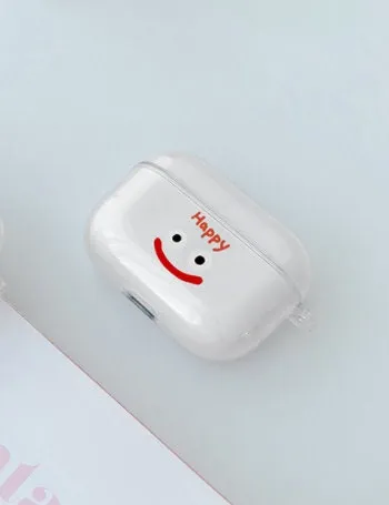 Smiley Face AirPods Case - Cute Protective Cover for AirPods 1, 2 & Pro (1st Gen) - Charming Earbud Accessory