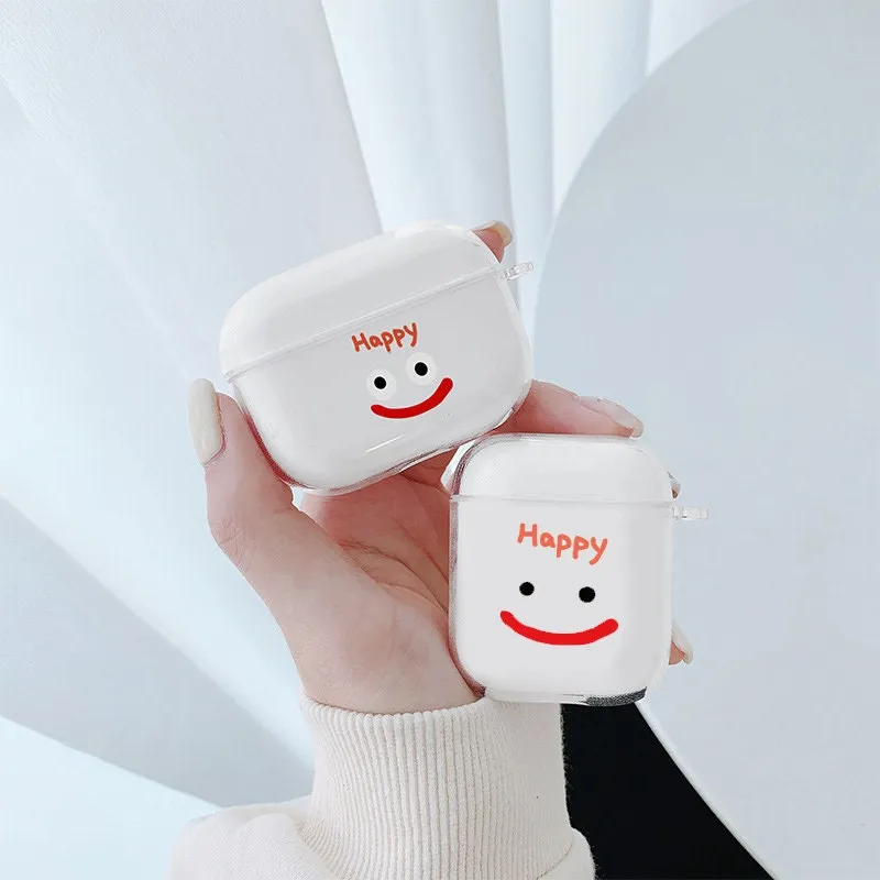 Smiley Face AirPods Case - Cute Protective Cover for AirPods 1, 2 & Pro (1st Gen) - Charming Earbud Accessory