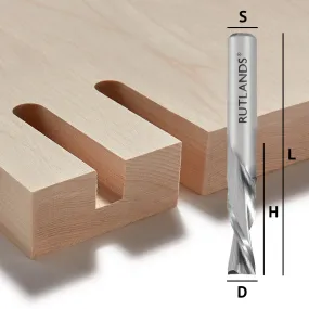 Solid Carbide Router Bit - Spiral Down Cut 2 Flute