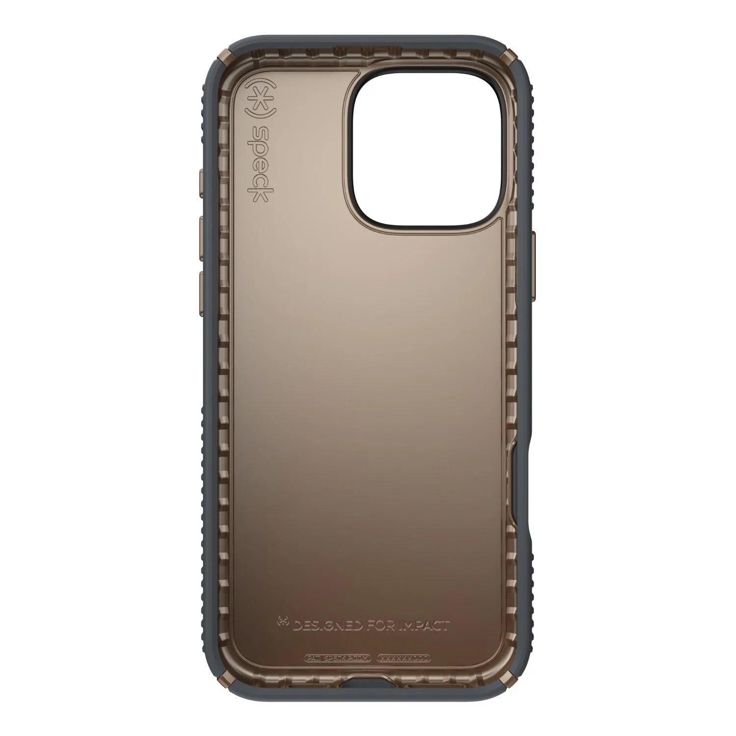 Speck Presidio2 Grip Case - Apple iPhone 16 Pro Max - Charcoal Grey & Cool Bronze (SPK150776-3212)