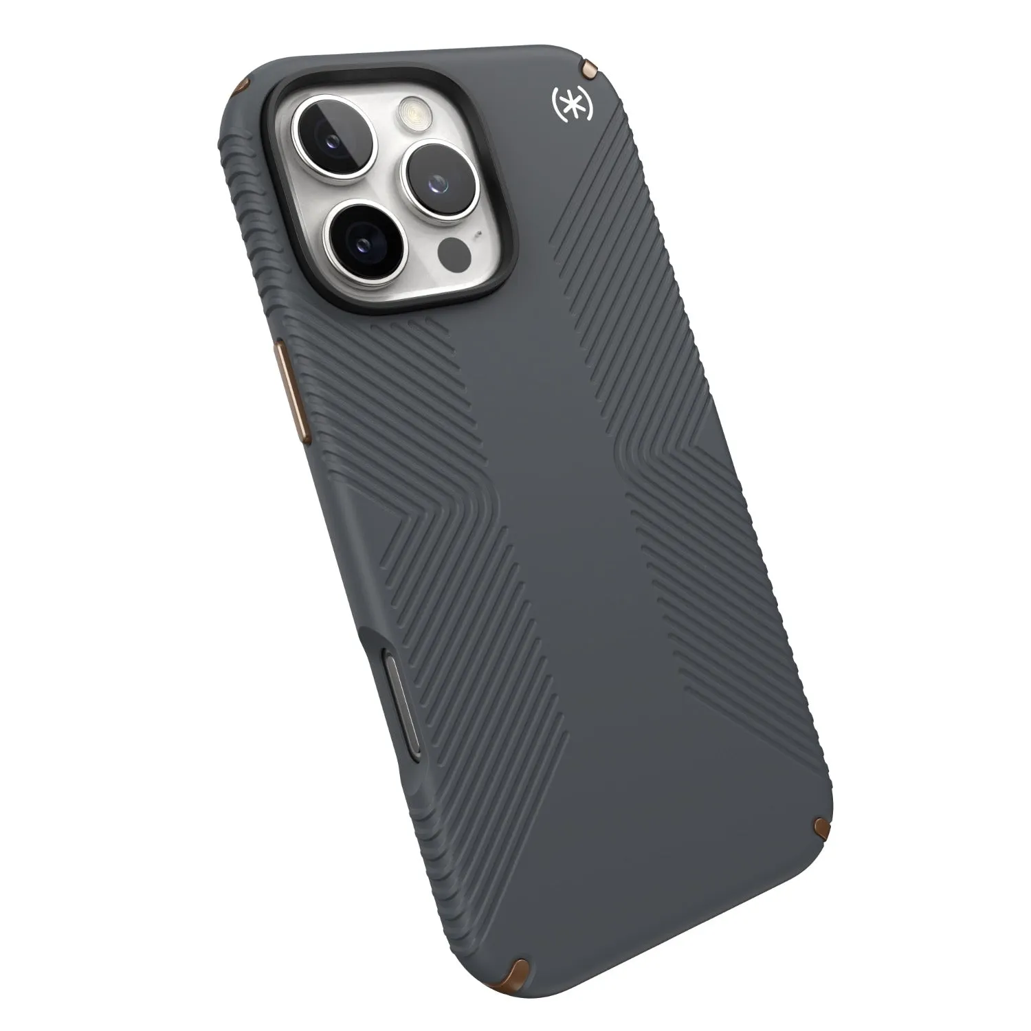 Speck Presidio2 Grip Case - Apple iPhone 16 Pro Max - Charcoal Grey & Cool Bronze (SPK150776-3212)