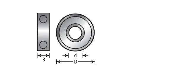 Steel Ball Bearing Guide | 3⁄8 Overall Dia x 3⁄16 Inner Dia x 1⁄8 Height | 47702 | 738685877029