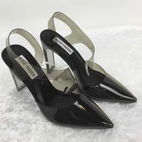 Steve Madden Women Size 7.5 Black Open Back Heels