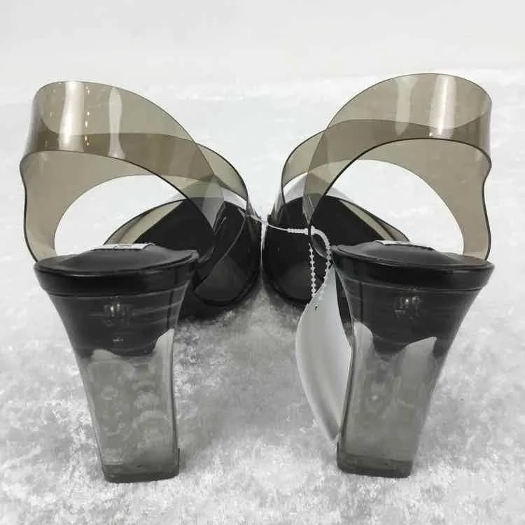 Steve Madden Women Size 7.5 Black Open Back Heels