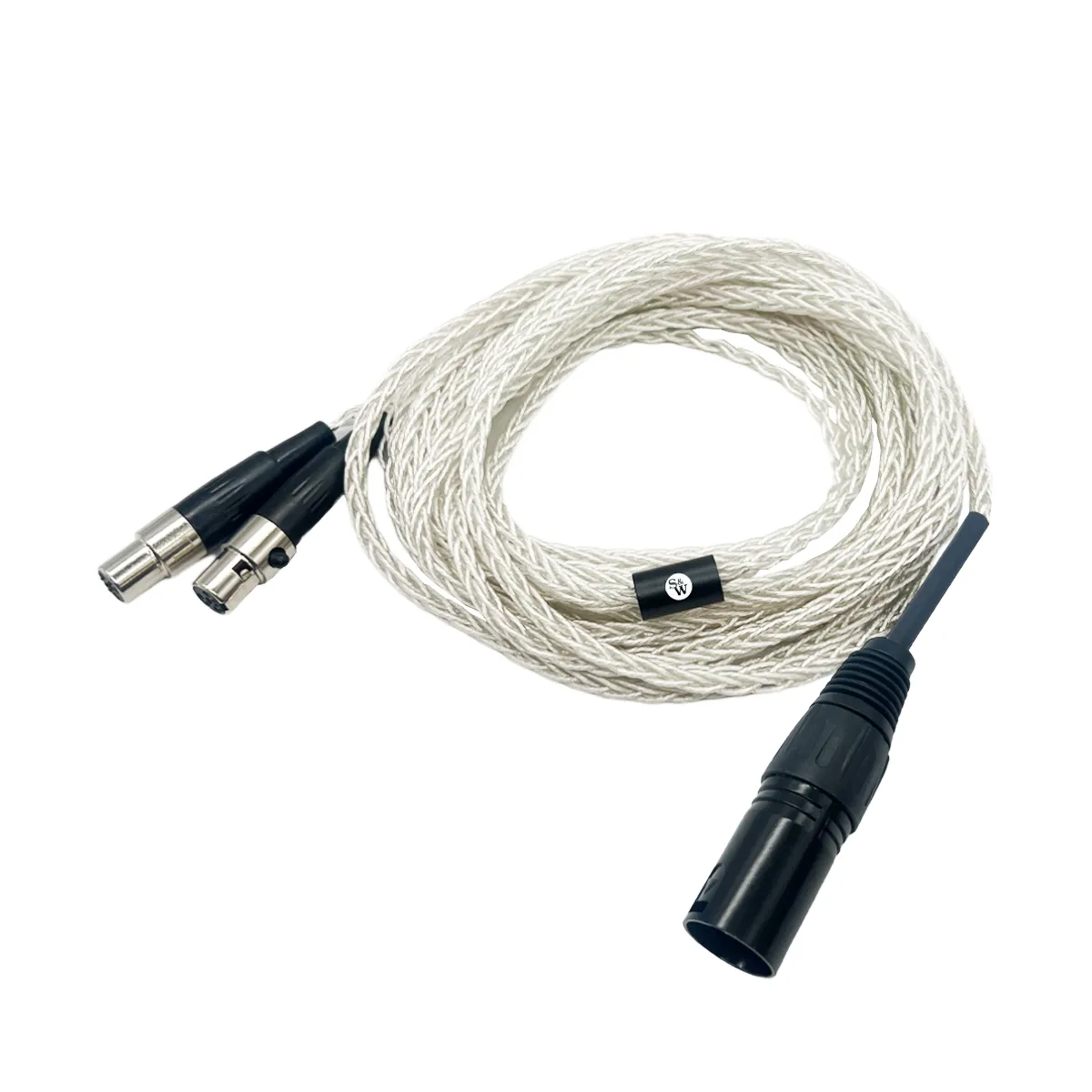 Strauss & Wagner Cannes Mini-XLR 4-pin XLR Balanced 8-core OFC Silver Headphone Cable