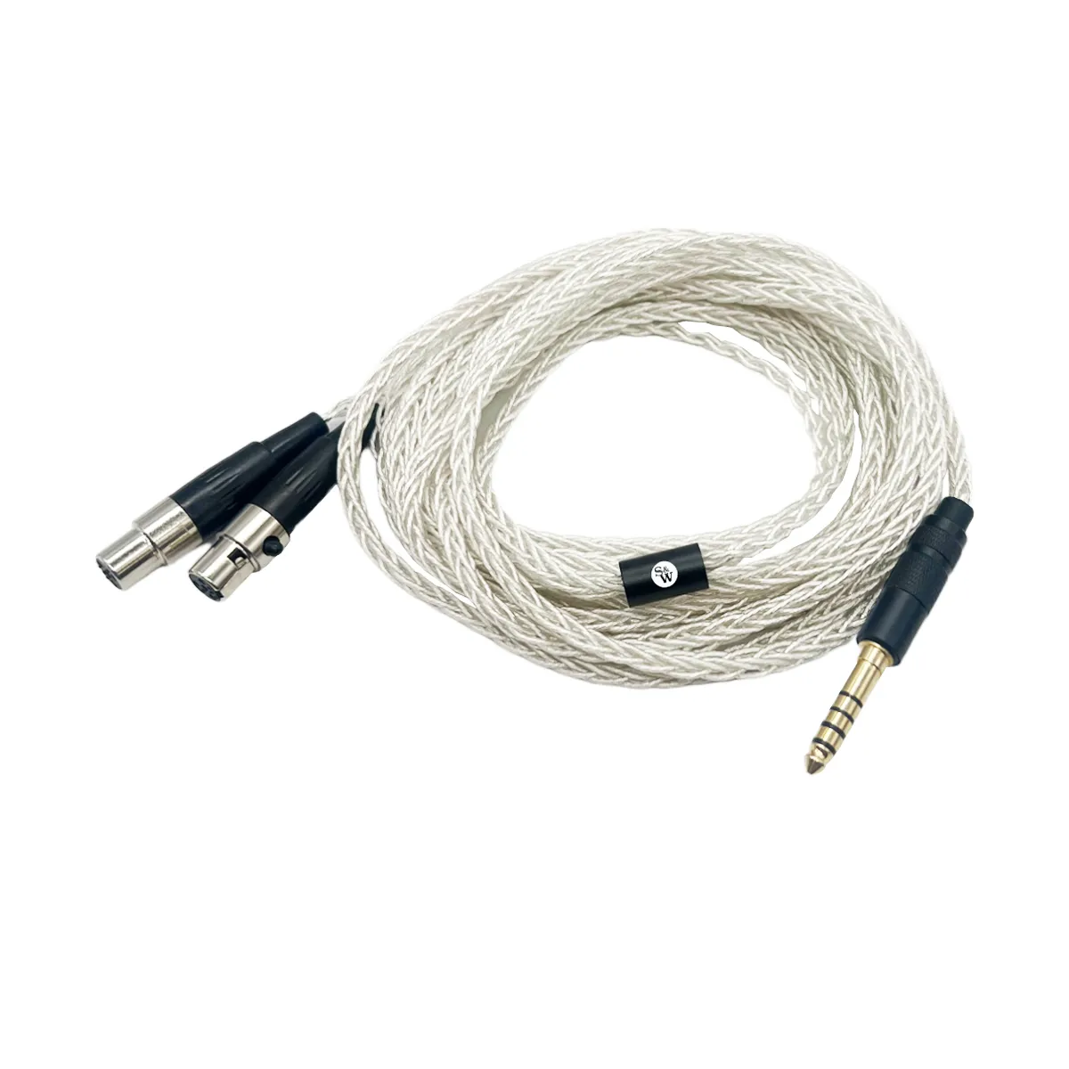 Strauss & Wagner Porto Mini-XLR 4.4mm Balanced 8-core OFC Silver Headphone Cable