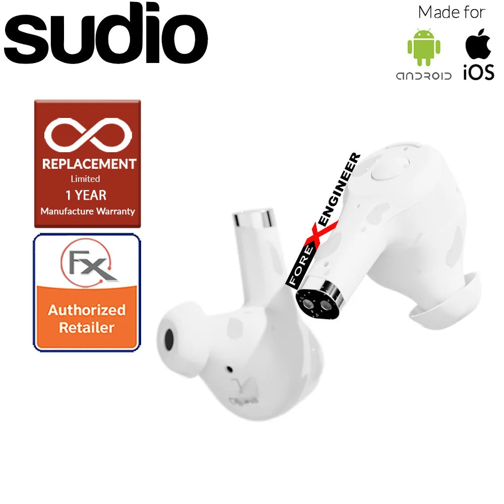 Sudio ETT Wireless Earbuds with  Environmental Noise-Canceling Microphones ( White )