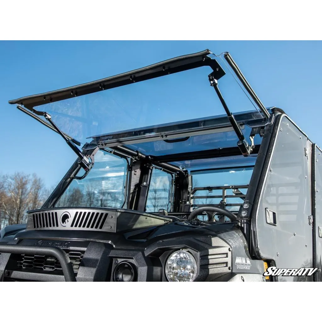 SuperATV Kawasaki Mule Pro MaxDrive Power Flip Windshield