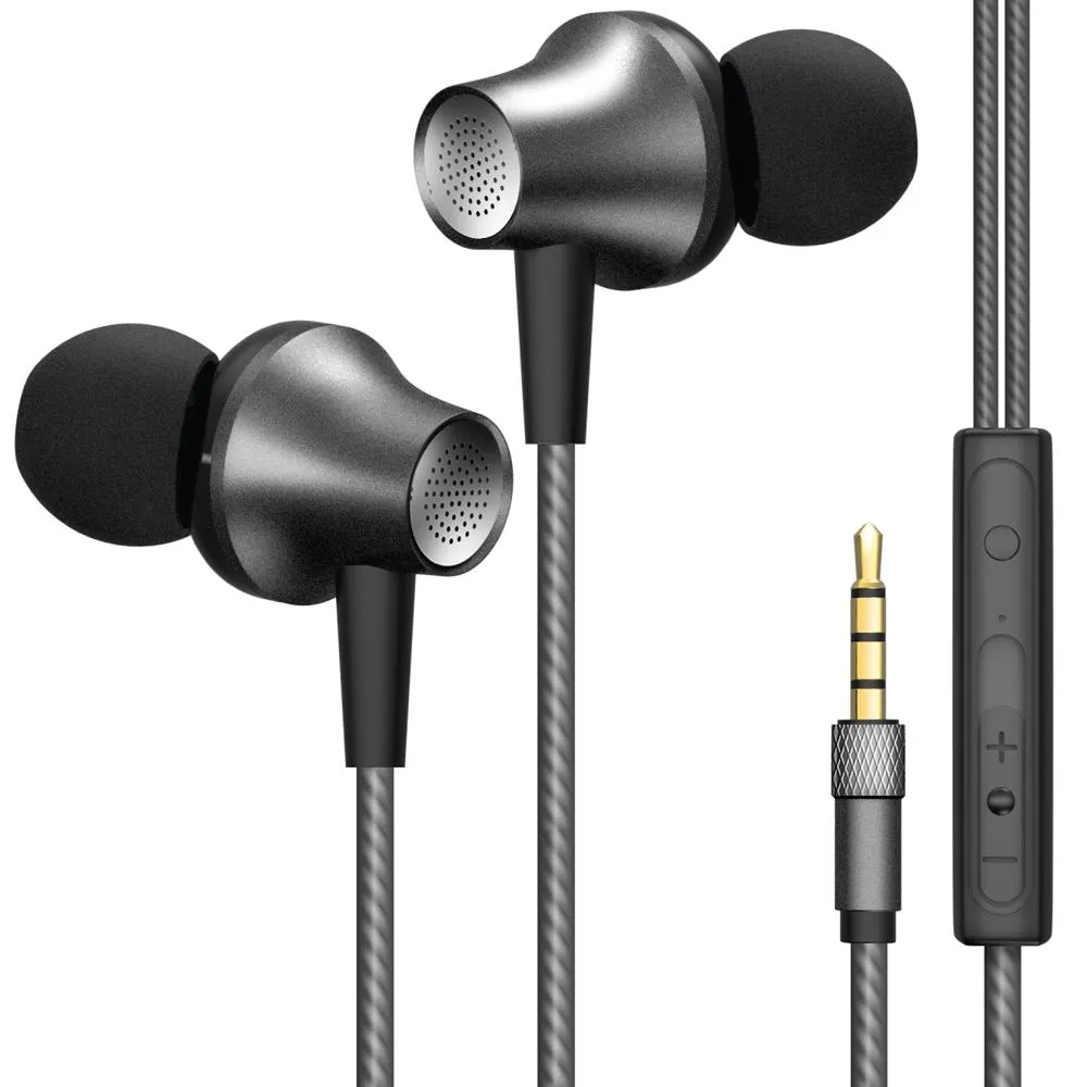 T5 Earphones W/Mic And 3.5mm, Black