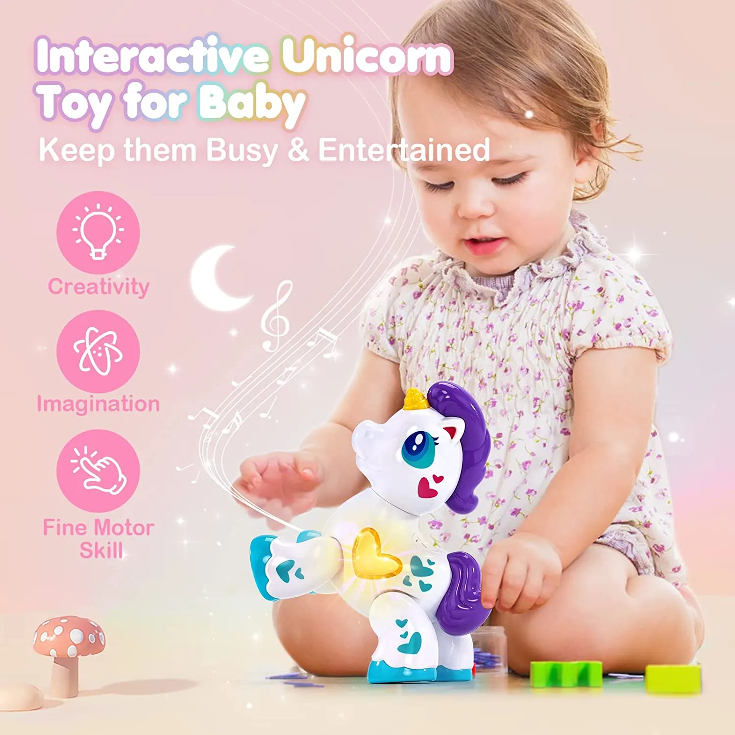 Toddler Girl Toys Unicorn Toy for 1 Year Old Girl