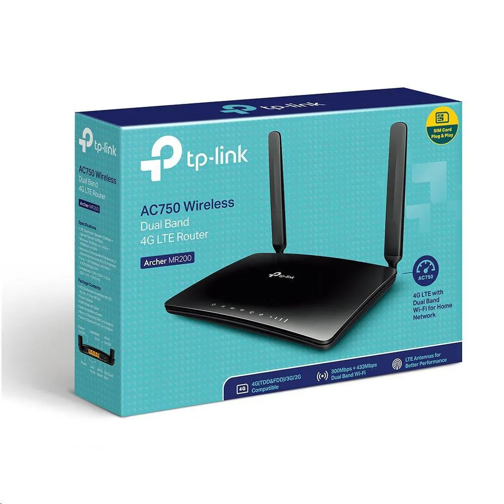 TP-Link Archer MR200 AC750 Dual Band 4G LTE Mobile Router