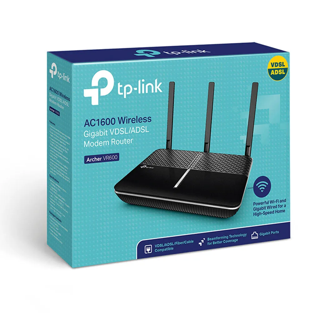 TP-Link Archer VR600 AC1600 Wireless Dual Band VDSL/ADSL Modem Router