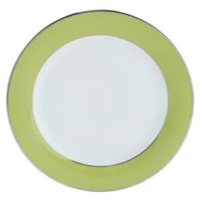 Ultra-White ColorSheen Apple Green Platinum Charger Plate