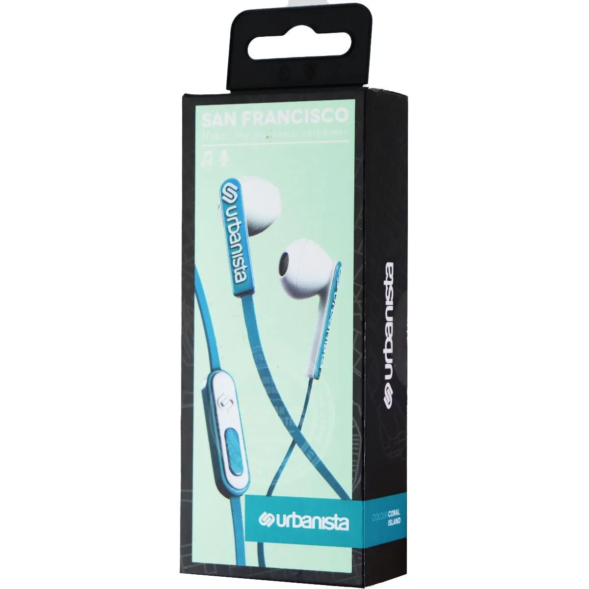 Urbanista San Francisco Earphones with Remote & Mic - Coral Island/Turquoise