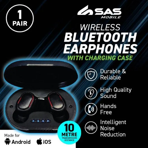 Wireless Bluetooth Earphones With Charging Storage Case